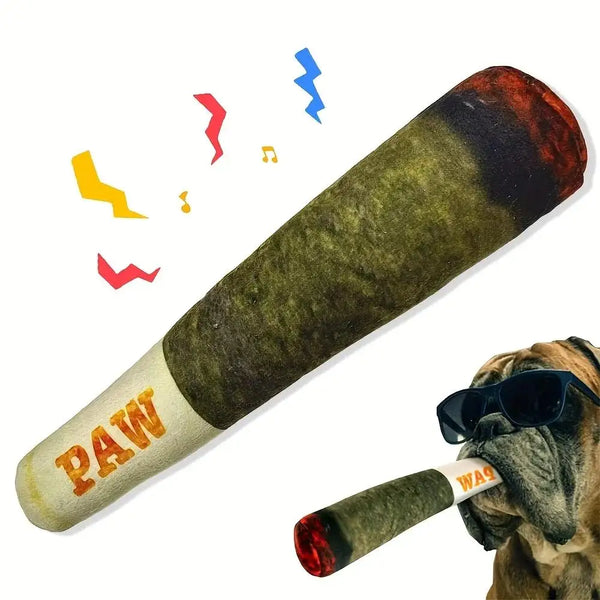 Cigar Plush Interactive Sound Dog Toy