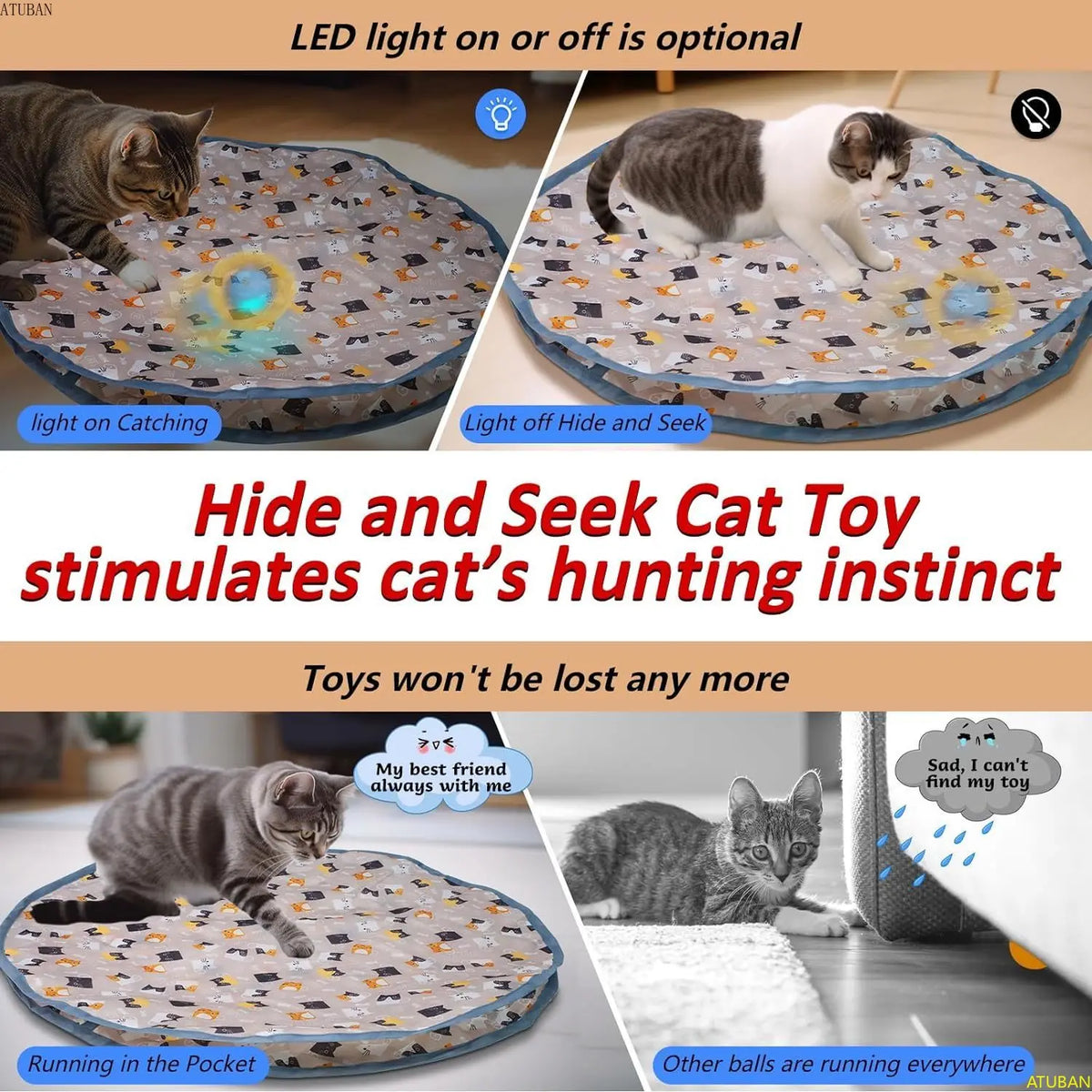 Electric Hide & Seek Cat Toy